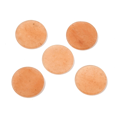 Natural Red Aventurine Pendants, Disc Charms