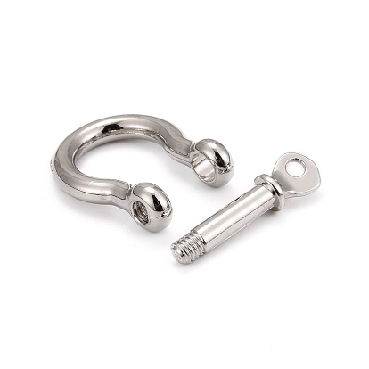 Alloy D-Ring Anchor Shackle Clasps, 25x25mm, Hole: 2.5mm