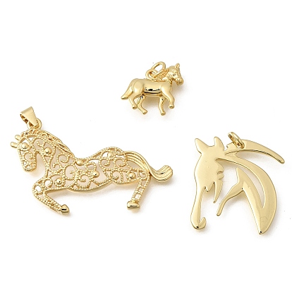Латунные подвески, лошади прелести, стойки покрытие, долговечный, без кадмия и без свинца