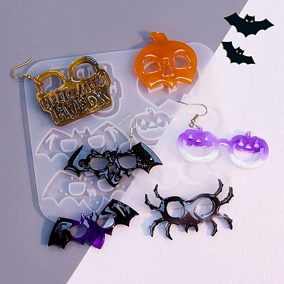 Hallowmas Pendants DIY Food Grade Silicone Mold, Resin Casting Molds, for UV Resin, Epoxy Resin Craft Making
