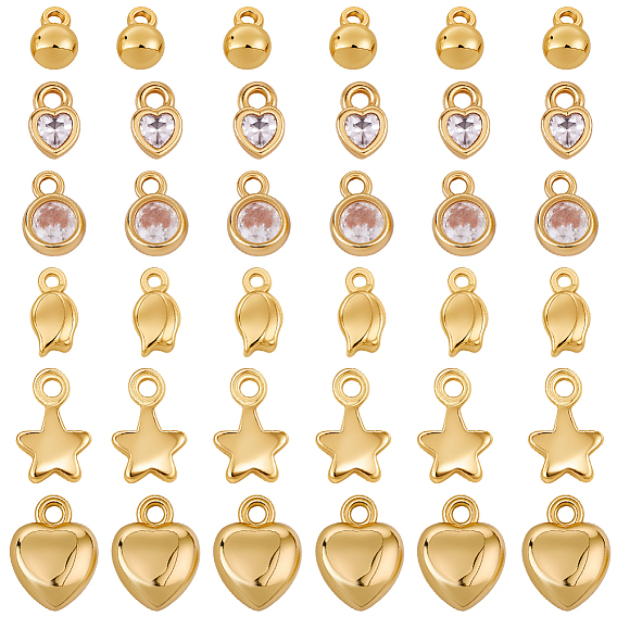 48 шт 6 стили латунные подвески