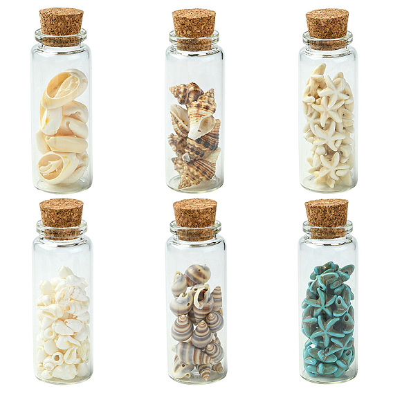 3 наборы 3 стили прозрачное стекло бутылка желаний украшение, балансировка драгоценных камней викка