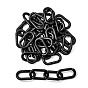 Opaque Spray Painted Acrylic Linking Rings, Quick Link Connectors, for Cable Chains Making, Frosted, Oval