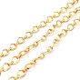 Brass Link Chains, Long-Lasting Plated, Unwelded, Oval & Rhombus, with Spool, Cadmium Free & Nickel Free & Lead Free