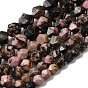 Природные родонит бисер нитей, звезды вырезать круглые бусы, граненые