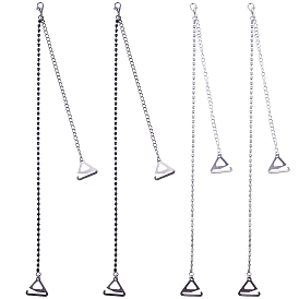 2 пары 2 цвета регулируемые латунные стразы цепочка нескользящие бретели бюстгальтера, с застежкой-карабином и треугольной пряжкой