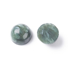 Natural Seraphinite Cabochons, Half Round/Dome