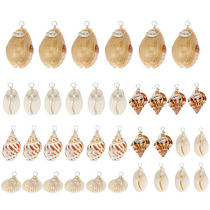 Подвески из раковины, с медной проволокой