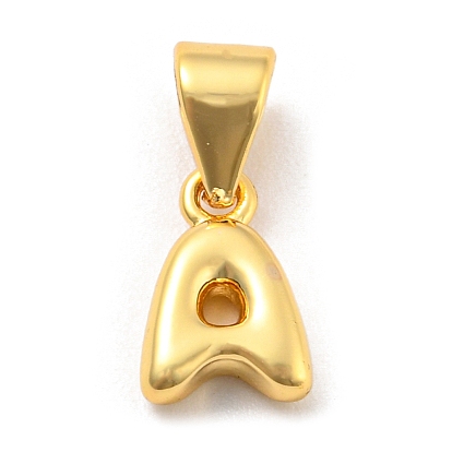 Brass Charms, Real 18K Gold Plated, Long-Lasting Plated, Lead Free & Cadmium Free, Letter Charm