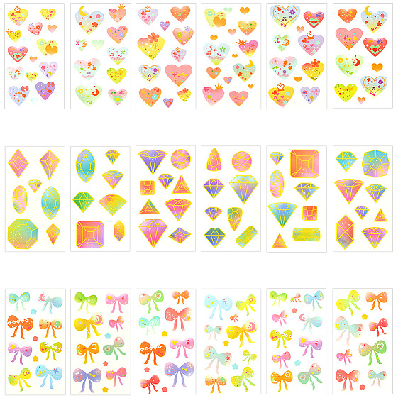 36 шт. 3 стильные водонепроницаемые самоклеящиеся наклейки с картинками из ПВХ, Украшение дневника для фотоальбома своими руками