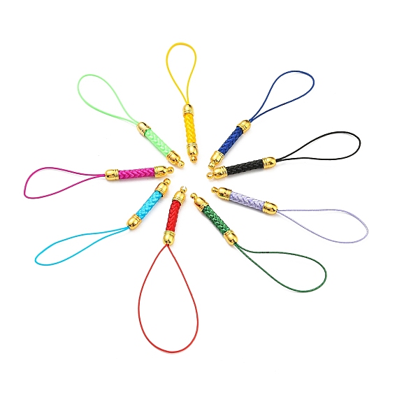 Корейские подвески из полиэфирной нити, украшения, с фурнитурой латунной золотого тона