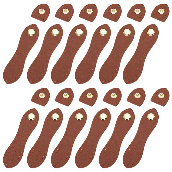 12 пряжки из искусственной кожи для сумок, с железной фурнитурой, золотые