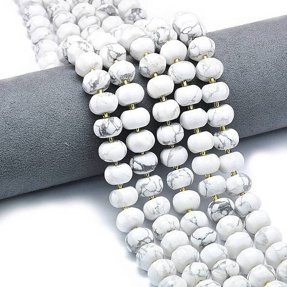 Природные Говлит бисер нитей, форма тыквы, с бисером