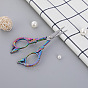 Stainless steel retro beauty small scissors carved pointed cut embroidery thread cut household mini electroplating scissors