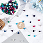 Nbeads 160 pcs 8 perles d'agate mélangées naturelles de style, teint, ronde