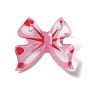 Transparent Resin Pendants, 2-hole, Bowknot Charms