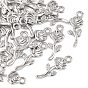 SHEGRACE Brass Rose Charms, Cadmium Free & Nickel Free & Lead Free