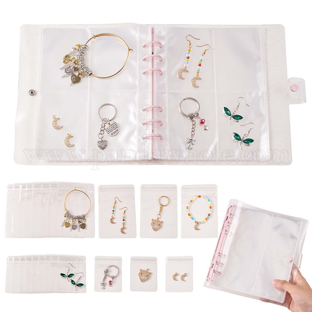 China Factory Transparent Jewelry Storage Book, with 140 Slots and 60Pcs  Clear Zip Lock Bags, PVC Anti Oxidation Jewelry Storage Organizer for Rings  Necklaces Bracelets Earrings Jewelry Beads 20x17.5x3.5cm in bulk online 