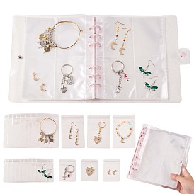 Transparent Jewelry Storage Book, with 140 Slots and 60Pcs Clear Zip Lock Bags, PVC Anti Oxidation Jewelry Storage Organizer for Rings Necklaces Bracelets Earrings Jewelry Beads