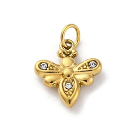 304 из нержавеющей стали горный хрусталь подвески, с целью перехода в кольце, пчелиное очарование, ионное покрытие (ip)