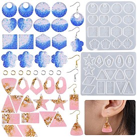 DIY Geometrical Pendants Silicone Molds, Resin Casting Molds, For UV Resin, Epoxy Resin Jewelry Making