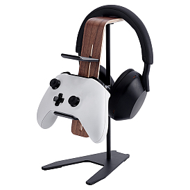 Headset-Displayständer aus Aluminiumlegierung mit Holzstütze
