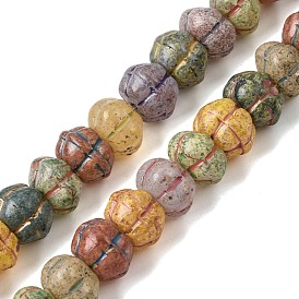 Выпечка краска бисер пряди, золотой металл обвитыми, рондель