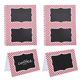 Прямоугольные бумажные карточки для рассадки на стол, для украшения свадебного банкета, шотландка шаблон