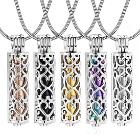 Stainless Steel Pendant Necklaces, Urn Ashes Necklaces, Column