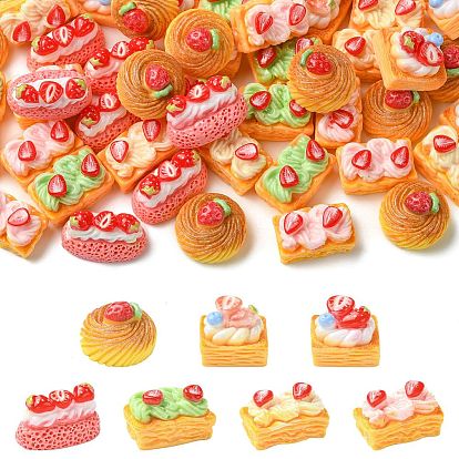 70шт. 7 стили непрозрачная смоляная витрина декорирование, аксессуары для кукольного домика с микро-ландшафтом, притворяясь опорными украшениями, разнообразные