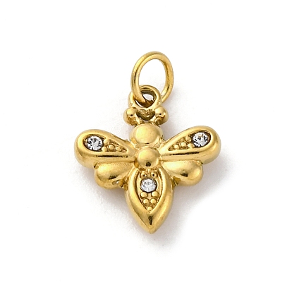 304 из нержавеющей стали горный хрусталь подвески, с целью перехода в кольце, пчелиное очарование, ионное покрытие (ip)