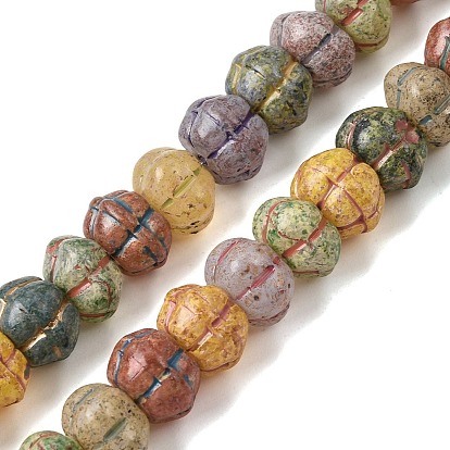 Выпечка краска бисер пряди, золотой металл обвитыми, рондель