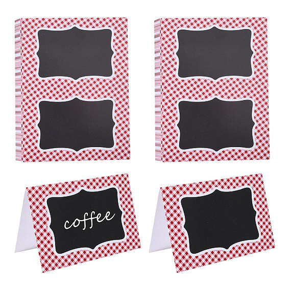 Прямоугольные бумажные карточки для рассадки на стол, для украшения свадебного банкета, шотландка шаблон