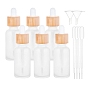 DIY Essential Oil Bottle Kits, include Frosted Glass Dropper Bottles, Plastic Funnel Hopper & Dropper, Adhesive Stickers