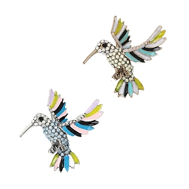 Exquisite Hummingbird Alloy Brooch Pins, Cute Lapel Pin Clothing Accessory