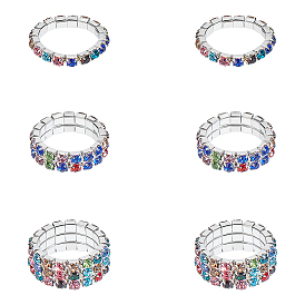 2 сумки железные кольца для пальцев, со стразами