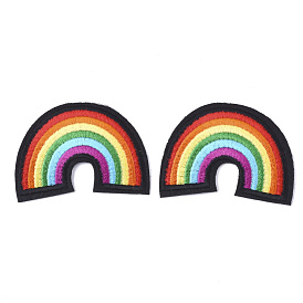 Computerized Embroidery Cloth Iron On Patches, Costume Accessories, Appliques, Rainbow