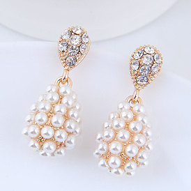 Elegant Pearl Drop Earrings for Fashionable Sweet OL with Personality