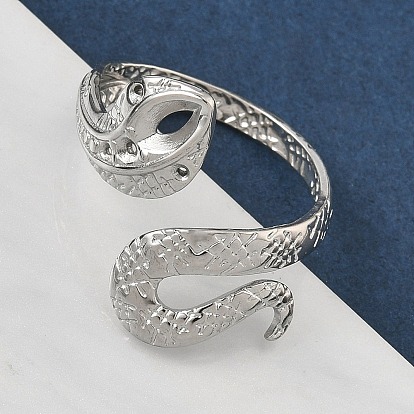 304 открытые манжеты из нержавеющей стали для женщин, змея