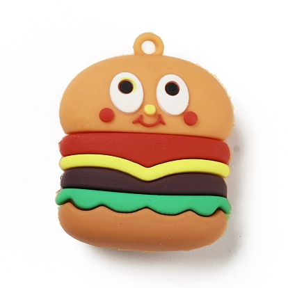 PVC Plastic Pendants, Imitation Food, Hamburger