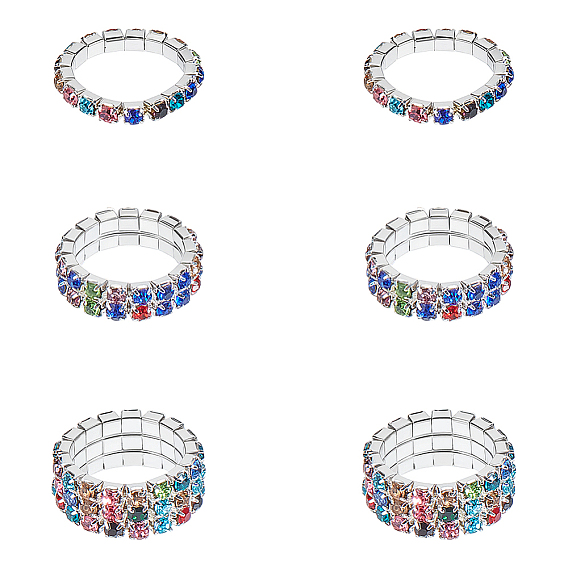 2 сумки железные кольца для пальцев, со стразами