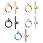 PVD Vacuum Plating 304 Stainless Steel Toggle Clasps, Ring