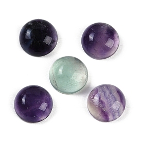 Natural Colorful Fluorite Cabochons, Half Round/Dome