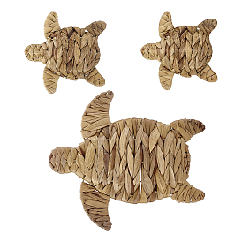 Декоративная фигурка черепахи из соломы и железа., украшения для дома, фотография опора