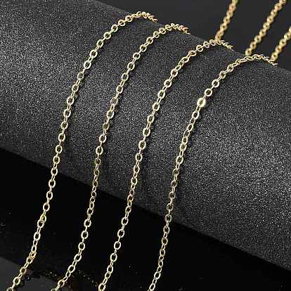 Латунные кабельные цепи, пайки, долговечный, Плоско-овальные, без кадмия и без свинца