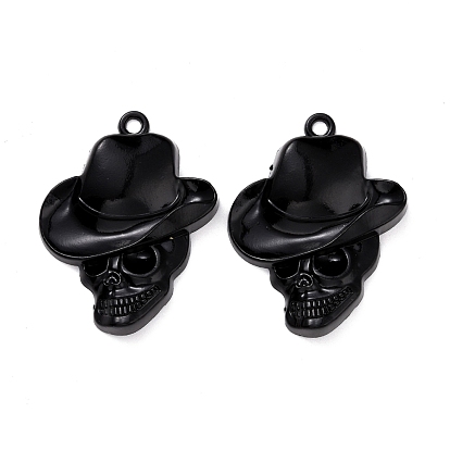 Alloy Pendants, Skull with Hat