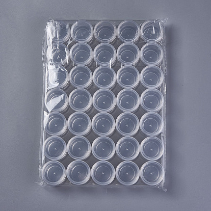 Прозрачная многоразовая пластиковая банка для крема ps, пустые переносные косметические контейнеры, с крышками из полипропилена