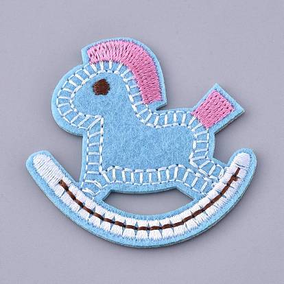 Computerized Embroidery Cloth Iron on/Sew on Patches, Costume Accessories, Appliques, Rocking Horses