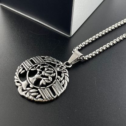 304 подвеска из нержавеющей стали в виде дерева жизни, винтажные панк-модные ожерелья с индивидуальным стилем