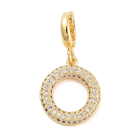 Brass with Cubic Zirconia Pendants, Ring Charms